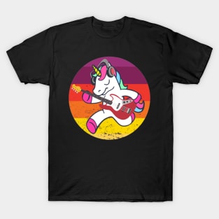 Unicorn rocker rock music guitar band T-Shirt